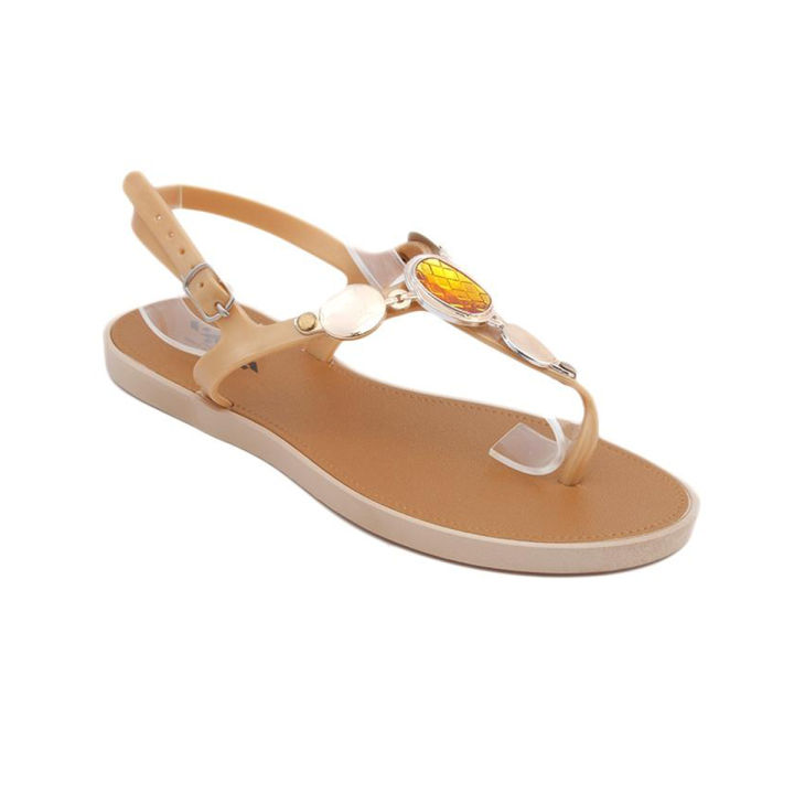 Golden Imported Italian Design Fancy Sandal for Women - D07