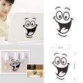Cute Smiley Face Cartoon Sticker Home Wall Decoration Funny WaterProof Washroom Decor Sticker. 