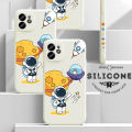 Hontinga for iPhone X / XS Case Side Design Phone Cover Moon Space Astronaut Cover Square Edge Pattern Liquid Silicone Trend Case. 