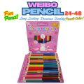 Twin Color Pencil double sided Weibo Yalong (12-18-24 Pencil 24-36-48 color) best gift for kids school stationary best color pencil. 