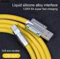 Mix Colour Universal 120W Liquid Silicon Fast Charging Data Cables For  Lightning -- Type-C --  Micro USB  --  5mm Thickness For -Samsun - Redmi - Oppo - Realme - Oneplus - Xaiomi - Infinix - Vivo - Google Pixel - iPhone - Tecno. 