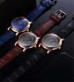 MODIYA Original Men's Watches Luxury Brand Genuine Leather Strap Men's Wrist Watch Life Waterproof Men's Quartz Analog Watches. 