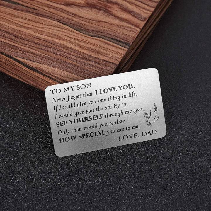 Metal Wallet Card Insert for Friend Female Male BFF Sister Brother Besties Birthday Graduation