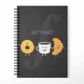 Best Friends design Printed Notebooks Customized Spiral Note books - University Notebooks. 