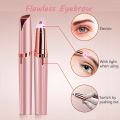 Flawless Eyebrow Hair Remover with LED Light Rechargeable Flawless Hair Remover for Women Upper Lips Facial Hair Painless Trimmer Instant Hair Remover Machine For Gentle And Smooth Skin Premium Quality For Women. 