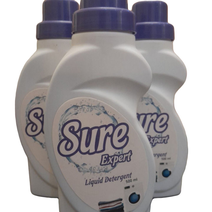 Sure Expert Liquid Detergent with Added Long Lasting Fragrance 500ml Bottel 100% Made in Paktistan