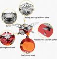 Portable Gas Stove | Mini Gas Stove - Travel Gas Stove - Efficient Cooking Anywhere, Fast Heating, Compact Design - Ideal For Camping, Outdoor Adventures & Emergency Situations Stove - Ultra Light Camping Stove. 