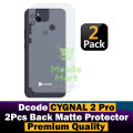Dcode Cygnal 2 Pro Back Protector Carbon Fiber Matte Soft Skin Sheet For Dcode Cygnal 2 Pro - 2Pcs. 