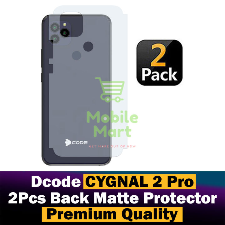 Dcode Cygnal 2 Pro Back Protector Carbon Fiber Matte Soft Skin Sheet For Dcode Cygnal 2 Pro - 2Pcs