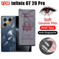 3 in 1 Infinix GT 20 Pro Shockproof Phone Case for infinix GT 10 Pro Note 40 30 Smart 8 Anti Spy Soft Ceramic Matte Privacy Tempered Glass. 