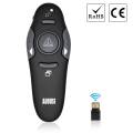 August LP205R Wireless Presenter with Red Laser Pointer - Cordless Powerpoint Slide Changer with Shortcut Keys - Remote Control Clicker Range: 15m - Battery Powered (1xAAA Inc.). 
