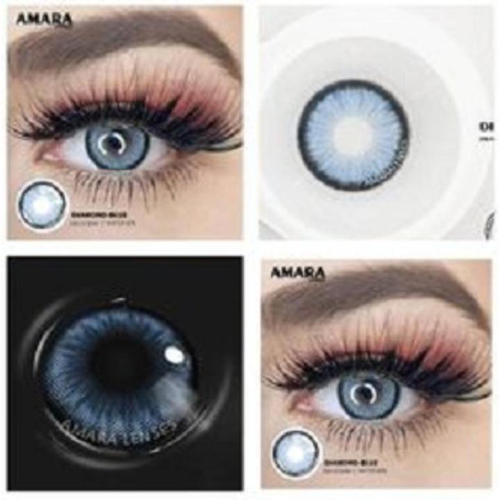 3-tone Ice Blue Contact Lenses 14.2mm Diameter Colored Contact Lenses For eye make up+ Free kit case and water - Fresh color for 5 to 6 time Use,disposible lenses, lense, eye lense, color lense , eye lenses for girls