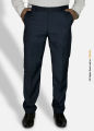 YBRAND-Midnight Navy Slim Fit Dress Trousers For Men-DP-1024. 