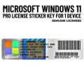 Windows 11 Pro Physical Product Key Sticker for 1 Device for Lifetime - Genuine Licensed. 