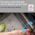 Kitchen Sink Digital Display Embossed Large Single Groove honeycomb dragon Black Nano Raindance Waterfall Sink with Pressurized Cup Washer and Two Waterfalls. 