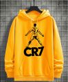 Cr7 Cristiano Ronaldo Printed Fleece Full Sleeves Pull Over Hoodie For Men & Boys. 
