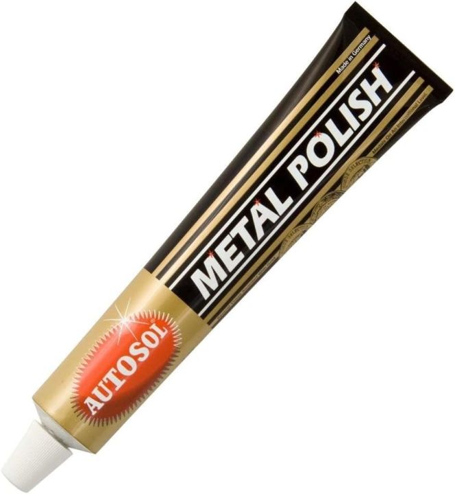 AUTOSOL Metal Polish 75ml (Made in Germany), [100% Original] Autosol Metal Polish 75ml Universal for Chrome Alloy Stainless Steel Car Truck. Autosol Noble chrome shine 75ml metal polishing metal poly. |