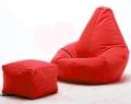 Parachute XXXL Bean Bag Sofa With Stool Export Quality Filled With Comfortable Beans. 