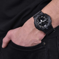Casio Digital Youth Black Dial With Black Rubber Strap Men's Watch - AEQ-100W-1AVDF. 