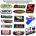 【Complete Range】Aluminum Heat-resistant Aluminium Motorcycle Exhaust Pipes Decal Sticker For Scorpio Yoshimura Akrapovic Sticker. 