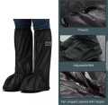 100% water proof Rain shoe covers (Lowest Price), Shoe protector, Long leg High Tube knee high Shoe covers, Long Riding Boot covers, Anti dust overshoes, Bike Gaiter, Reusable & Foldable. 