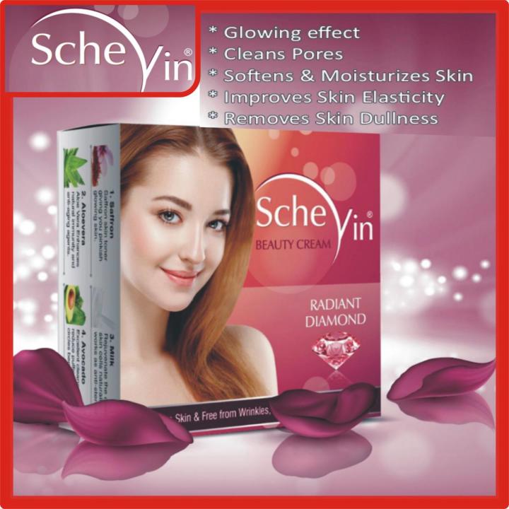 SCHEVIN WHITENINGS BEAUTY CREAM DIAMOND RADIANT AND MULTI VITAMINS FOR FACE FRESHNESS, FRECKLES, ANTI WRINKLES AND DARK CIRCLES FOR ALL SKIN TYPES, 30G