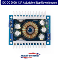 DC-DC 200W 12A Constant Current Adjustable Step Down Module Buck Converter DC 5-40V Power Voltage Board Short Circuit Protection Voltage Regulator for Car. 