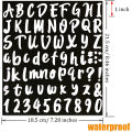 10 Sheets Letter Number Stickers for Mailbox, Door (White, 1 Inch). 