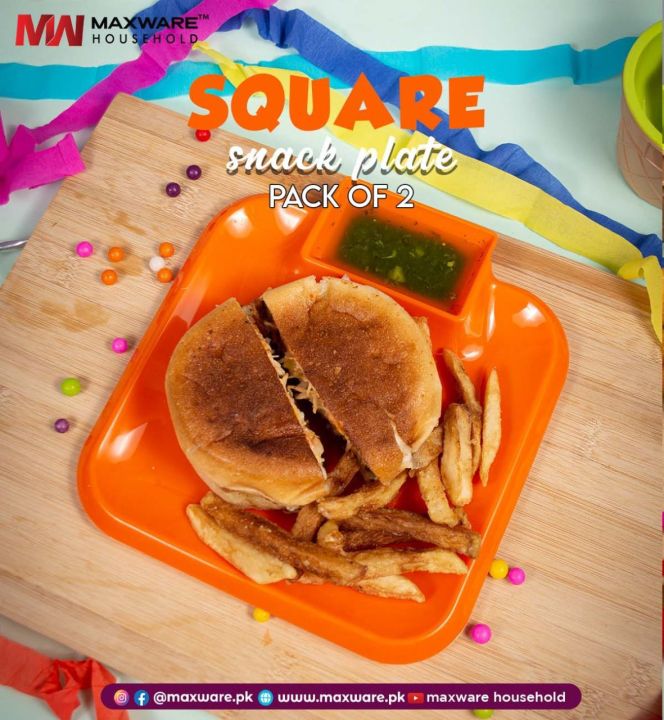(Pack%20of%202)%20Square%20Snack%20Plate%20Square%20Snack%20Plate%20Fries%20Plate%20Chips%20Plate%20Pizza%20plate%20Noodles%20plate%20for%20Children%20-%20Image%202