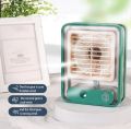 Portable fan | rechargeable fan with light | portable air conditioner | portable ac | portable cooler | rechargeable fan mini | rechargeable fans for room | with Mist Spray Battery Operated Water Misting Fan Best Quality Portable Mini Desktop Cooling Fan. 