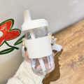 Phenol A Female Outdoor Bottle With Holster Unique, Cute Pearl Boba Milk Tea Plastic Buffalo Milk Juice Coffee Drink Utensils Straw Bottle. 