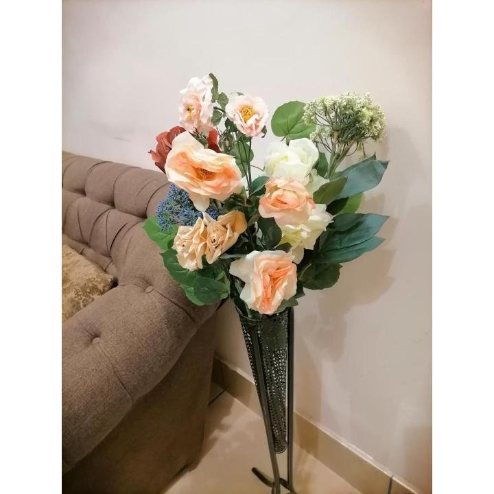 Artificial Flowers Rose Bouquet For Home, Wedding & Party Decoration (without vase)-European Import