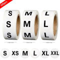 New 500 s/roll Size White Paper 1inch Stickers Adhesive Labels for Supermarket Clothes Hat Size S/XS/M/L/XL/XXL Sealing Sticker. 