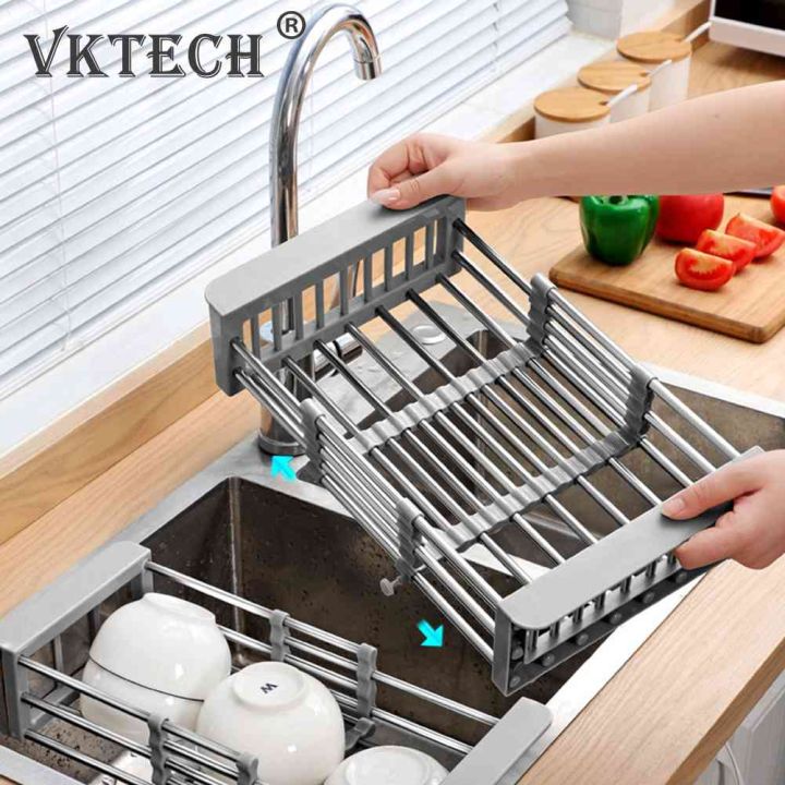 Z.M. Stainless Steel Expandable Dish Drying Dish Rack Over Sink with ...