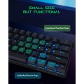 BLACK SHARK  SIXGILL K4 60% MECHANICAL KEYBOARD GAMING BLUE SWITCH FULL RGB WIRED PROGRAMMABLE (BLACK). 
