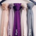 silk plain hijab scarf stoller in multi colors. 