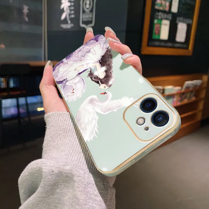 JIUMOO%20For%20OPPO%20A12%20Case%20Plating%20Side%20Edge%20Square%20New%20Design%20Clear%20Princess%20Girl%20Phone%20Cases%20Pattern%20Silicone%20Casing%20Full%20Back%20Cover%20Camera%20Protect%20Shockproof%20Softcase%20-%20Image%205