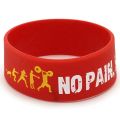 1PC New Style No Pain No Gain Silicone Wristband Wide Band Motto Rubber Bracelets Bangles Armband Gift For Men. 