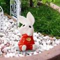 Chinese Style Rabbit Statue Small Bunny Figurine Sculpture for Table Year Decoration , 4cmx1.9cm. 