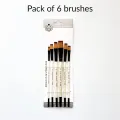 Pack of 6 paint brushes – Flat brush angular brush round tip artist brushes for painting. 