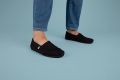 TOMS Black Canvas Slip-On Shoes for Women - Men - Comfortable Casual Loafers - Lightweight & Breathable - Trendy & Stylish Flat Shoes for Daily Wear. 