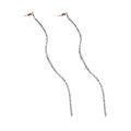 Elegant Jewelry Fashion Women Noble Tassels Silver Plated Long Hook Dangle Chain Earrings. 