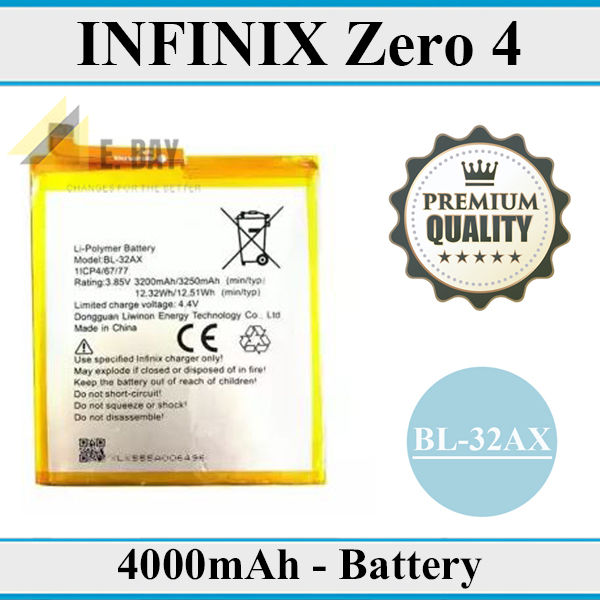 Premium Quality 4000mAh Battery Replacement for Infinix Zero 4 BL32AX