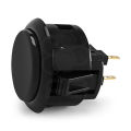 1 Pcs Sanwa OBSF-24 Arcade Fight Stick Push Button - Black. 