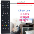 Replacement Remote Control for Telefunken TV RC4875/RC4870. 