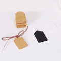 100pcs/set White Black Brown Blank Tags Hang Tags Labels Xmas Gift Tag. 