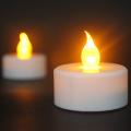 Pack of 1 Mini LED Tea Light Candle Battery Operated Flameless Flickering Warm Yellow Light for Parties, Weddings, and Home Decoration. 