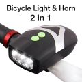 Bike Bits Bazaar Strauss Bicycle LED Headlight with Horn | Horn Lamp, Bike Headlight & Bicycle Horn | Universal Adjustable Front Head Light | 2 in 1 Device,(Black/Green. 