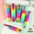 Bold Colors Rainbow Fur Pen Multi Color 6-in-1 Pen Fuzzy Pom Pom Pens Colorful Kawaii Stationery – 601A. 