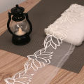 Cutwork Lace - Organza Embroidery - White - 1 Yard Piece. 